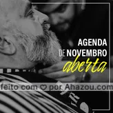 A agenda de novembro aqui da barber já está aberta e só te esperando, parça ;) Garante logo teu horário para ficar com o visual naquele estilo ;) #barbershop #barbearia #ahazou #bandbeauty 
