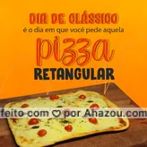 Dia de clássico é o dia em que você pede aquele clássico italiano! ??? 
#PizzaRetangular #Pizza #ahazoutaste  #pizzaria #pizzalovers