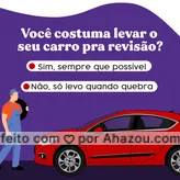 Você prefere investir em revisão e manutenção preventiva ou você só leva o seu carro para o mecânico quando ele te deixa na mão? Conta pra gente nos comentários e o porquê da sua resposta. #AhazouAuto #enquete #interativo  #automotivo  #carros  #mecanica  #mecanicaautomotiva  