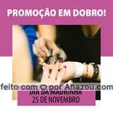 frases e posts para diadamadrinha: Traga sua madrinha e as duas ganham desconto nos nossos serviços! Agende seu horário ??? #unhas #manicure #ahazou #pedicure #promocao #diadamadrinha