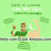 Pets, exóticos, ou não convencionais, requerem cuidados especiais e atenção com relação à sua natureza. Temos produtos exclusivos para que seu pet viva bem e com saúde. Entre em contato com nossos vendedores, ou venha até a loja. #AhazouPet #petshop # #petexotico #petshoponline 