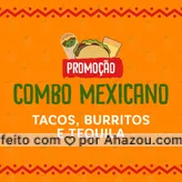 Aproveite nosso combo com valores especiais.
Tacos, burritos e uma tequila. O combo perfeito para você aproveitar bem essa noite.
Entre em contato para mais informações sobre os valores!
#ahazoutaste #comidamexicana  #cozinhamexicana  #nachos  #texmex  #vivamexico 