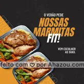 Muito calor e muita comida boa e saudável! Aqui você garante a sua dieta com as nossa marmitas montadas do seu jeito. 😉 #ahazoutaste #ahznoel #marmitas #marmitafit #fit #comidafit #marmitex #ahazoutaste 