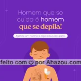 Nosso procedimento de depilação é rápido e o mais indolor possível para que você mantenha o corpo liso por muito mais tempo. Entre em contato através do nosso número (inserir contato) para garantir o seu horário. #AhazouBeauty #depilação  #bemestar  #beleza #depilaçãomasculina