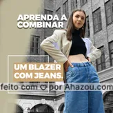 Combinação despojada e atemporal. Juntando uma peça formal e outra casual. Tenha um visual fashionista.
Para looks mais casual opte por por camisetas simples e sapatos sem salto.
Para um visual mais elegante, escolha blusas com tecidos mais sofisticados e invista em sapato de salto.
Acessórios são super bem-vindos nesta combinação.
Se jogue.
#AhazouFashion #blazer #blazerfeminino #moda  #modafeminina  #fashion  #lookdodia 