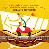 Essa novidade veio com tudo para você não ter mais desculpas! Entre em contato pelo nosso número (inserir contato) e faça já o pedido de um inigualável e mega saboroso hot dog. #ahazoutaste #cachorroquente #food #hotdoggourmet #hotdog #hotdoglovers #delivery