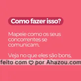 A análise de concorrência permite que a sua empresa tome decisões certas em relação ao lançamento de um produto, estratégias de marketing e formas de aumentar a satisfação de seus clientes. Então, se você quer ser relevante para seu público, arraste para o lado. 🚀 #AhazouMktDigital #marketing  #marketingdigital  #mktdigital  #redessociais  #socialmedia #dicas #estratégia #concorrente