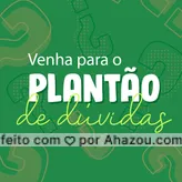Você, que está com dificuldade em alguma matéria, venha para o nosso plantão de dúvidas! ? 
#PlantãodeDúvidas #PréVestibular #AhazouEdu #Vestibular #CursoPreparatório