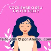 Quando você sabe o seu tipo de pele fica mais fácil fazer o tratamento, utilizar produtos e saber a rotina ideal. ?‍♀?
#AhazouBeauty  #estetica #beauty #beleza #pele #carrosselahz #facial #tiposdepele #dicas