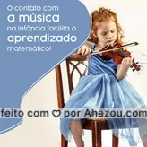 Algumas áreas do cérebro, quando estimuladas com a musicalização infantil, são capazes de desenvolver uma percepção espacial mais ampla e uma capacidade de memorização à longo prazo. isso faz condiciona a criança ao aprendizado e aumenta a noção de tempo e espaço, facilitando o ensino de disciplinas matemáticas. 🎶 #AhazouEdu #musica #aprendizado #desenvolvimento #música  #instrumentos  #aulademusica #beneficios