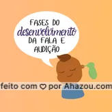 Nesse post você vai ver quais são alguns sinais de desenvolvimento da fala e da audição da criança até os 18 meses! Confira! #AhazouSaude  #viverbem #bemestar #fonoaudiologia #fono #saude