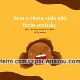 Uma boa risada melhora o nosso humor, tira o nosso estresse e deixa o nosso dia mais leve, concorda com a gente? Agora, imagina uma vida sem isso? Melhor não, né?! 😂 #ahazou #diainternacionaldoriso #rir #motivacional   #frasesmotivacionais 
