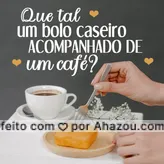 Nossos bolos caseiros são uma ótima pedida para um café da tarde.

Venha nos fazer uma visita! #ahazoutaste #padaria  #pãoquentinho  #padariaartesanal  #cafedamanha  #panificadora  #bakery  #confeitaria 