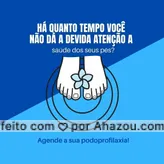 A saúde dos pés é tão importante quanto a do resto do seu corpo! Por isso pare de deixar os cuidados para depois! Entre já em contato 📞 (inserir número) e agende o seu horário! #podologia #podolog #AhazouSaude #podologiacomamor #saude #qualidadedevida #bemestar #podoprofilaxia #saudedospes