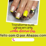 Deixe sua criatividade florescer em suas unhas! 🎨💅 Agende agora mesmo e transforme suas unhas em arte. Não perca essa oportunidade! ✨ 💅 #AhazouBeauty #beleza #manicure #pedicure #unhas #unhasdecoradas