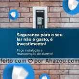 frases e posts para instalação: Invista na segurança do seu lar e da sua família! Entre em contato e agende seu horário! #serviço #eletricista #eletricidade #AhazouServiços #eletrica #segurança #instalação #alarme #conserto #manutençao #reparo #segurança