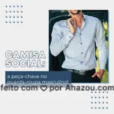  Essencial com ternos, a camisa social também vai muito bem com calça de sarja, jeans e até mesmo bermudas. ?
#camisasocial #modaparahomens #AhazouFashion  #modamasculina #style #style #menswear