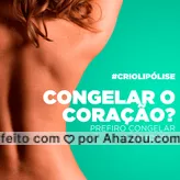 Vem congelar a gordurinha com a CRIO!
#criolipolise #ahazou #estetica
