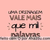 Quem concorda? Drenagem é tudo nessa vida! #drenagemlinfatica #ahazouestetica #esteticacorporal