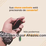Venha nos fazer uma visita, nós podemos te ajudar com a sua chave canivete! 🔑 #AhazouServiços #chave #chaveiro #serviços #chavecanivete