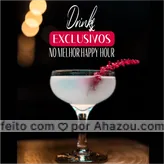 Temos DRINKS exclusivos para você curtir o seu HAPPY HOUR em grande estilo! Venha experimentar. ?
#drinks #bares #ahazou #hapyhour 
