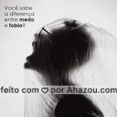 Sentir medo é algo normal e faz parte da vida. É ele quem te mantem vivo diante das situações de risco. Embora ele emita o alerta, não te impede de agir.
A fobia é um medo intenso diante de determinada situação, criado a partir de traumas, ou experiências vividas, que impede o paciente de escolher, o paralisa. Fazendo com que, muitas vezes, ele deixe de viver normalmente. Como por exemplo, em casos de pacientes que deixam de realizar o sonho de conhecer um país diferente, por fobia de viajar de avião.
Se sente paralisado diante de alguma coisa, ou situação? Busque ajuda especializada. Atendimento online e presencial. ❤️? #psicologia #AhazouSaudeMental #psi #terapia #psicoterapia #saudemental #terapiaonline #medo #fobia