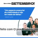 Acredite no potencial da sua criatividade e vá sem medo de errar, porque se você errar é uma oportunidade de aprender novas formas de acertar #marketing #marketingdigital #mktdigital #redessociais #socialmedia #AhazouMktDigital #frases #motivacional #postdefrase #setembro #bemvindo #bemvindosetembro 

