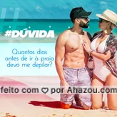 No caso da depilação com cera, o ideal é depilar no mínimo 3 dias antes de embarcar para a praia. Assim, você garante que a pele esteja recuperada do processo, já que ela fica um pouco mais sensível após a depilação. Outros cuidados que você deve ter após a depilação, é usar protetor solar diariamente,  tomar banho de água corrente após sair da praia para tirar a água salgada e a areia do corpo e abusar da água geladinha do banho para refrescar! #verão #praia #ahazou #depilação #depilaçãocomcera