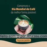 14 de Abril é o Dia Mundial do Café! Impossível não tomar aquele cafezinho hoje, né? Faça seu pedido: (inserir contato) #café #cafeteria #coffee #ahazoutaste #diamundialdocafe #barista #coffeelife