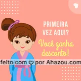 Sim, na sua primeira visita aqui você ganha um desconto especial de boas vindas! Aproveite. É só mostrar esse post! #beleza #ahazou #desconto #promoçao