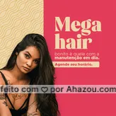 frases e posts para cuidados com o mega: Não adianta ter cabelo de Rapunzel se você não fizer as manutenções necessárias para ele ficar sempre bonito. Então aproveite, entre em contato 📱 (inserir número) e agende já um horário para manutenção do seu mega. #cabeloperfeito #hair #hairstylist #AhazouBeauty #hidratacao #cabeleireiro #salaodebeleza #cabelo #megahair #manutenção #cuidados #cabelolongo