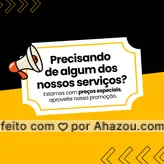 Descontos imperdíveis para os nossos melhores clientes! Aproveite nossa promoção do mês para contratar os nossos serviços, entre em contato agora mesmo por mensagem ou ligue para saber mais sobre nossos preços especiais.💰#ahazou #promoção #desconto #serviços #promocional #economia
