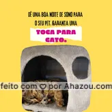 Nossa toca vai se tornar o lugar preferido do seu pet. Venha nos visitar e garanta uma caminha para o seu gato. 📍Estamos localizados (inserir endereço).  #AhazouPet #gatos #toca #petshop 