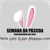Funcionaremos essa semana, confira as datas e não deixe de nos visitar! #feriado #horarios #ahazou
