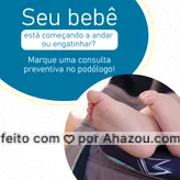 Nessa fase, é comum que as crianças machuquem os pés brincando ou experimentando alguns movimentos. Por isso, ao perceber qualquer incômodo ou desconforto, e até machucadinhos e unhas encravadas, não deixe de consultar um especialista.  #AhazouSaude  #saude #podologo #podologia #podologiacomamor #pediatria