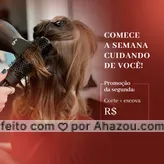 Que tal dar aquela levantada na autoestima para começar a semana com o pé direito? Agende seu horário. #AhazouBeauty #cabeleireiro  #cabelo  #cabeloperfeito  #hair  #hairstyle  #hairstylist  #hidratacao   #salaodebeleza #corte #escova #promoção #promo