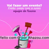 A melhor equipe para faxina em eventos está aqui. Entre em contato e reserve já o seu horário. #faxina #faxinaeventos #limpeza #AhazouServiços #serviços #limpeza #serviçodelimpeza #qualidade #excelência