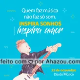 Parabéns à todos nós que levamos um pouquinho mais de amor e poesia para o mundo! ?? #DiadoMusico #professordemusica #AhazouEdu #música #aulademusica #AhazouEdu 