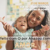 A data tem o objetivo de conscientizar as pessoas sobre a importância da luta pelos direitos igualitários, o seu bem-estar e a inclusão das pessoas com Down na sociedade. A Síndrome de Down não é uma doença, mas sim uma mutação do material genético humano, presente em todas as raças. #ahazou  #motivacionais #sindromededown #igualdade