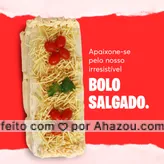 Não importa se você conhece ou se nunca provou bolo salgado, o que importa é que você precisa experimentar os nossos e se apaixonar com um sabor inesquecível e de dar água na boca. Confira nossas opções e garanta já o seu. 😋 #ahazoutaste #bolocaseiro  #confeitaria  #kitfesta  #salgados #bolosalgado