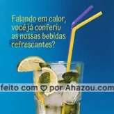  Nada é melhor no calorzão do que uma boa bebida bem fresquinha! ??
#DrinkRefrescante #Sucos #ahazoutaste  #gastronomia #foodlover #culinaria