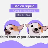 Todo mundo tem o seu temperamento, com os pets, funciona do mesmo jeito. Conta pra gente aqui nos comentários se o seu cãozinho é mais fácil ou mais difícil! 👇🏻🐶
#AhazouPet #cats  #dogs  #dogsofinstagram  #ilovepets  #petlovers  #petoftheday  #petsofinstagram 