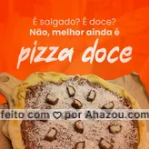O melhor dos dois mundos na mesma pizza. Vamos provar?  #ahazoutaste  #pizzalife #pizza #pizzaria #pizzadoce