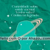 A saúde mental é um problema que afeta muitas pessoas. Estima-se que pelo menos 25% da população do mundo tem ou poderá ter algum tipo de transtorno mental.
Vale lembrar que a maiora destes transtornos tem cura/tratamento.
#AhazouSaude #curiosidades #bemestar  #saudemental  #viverbem  #mentalhealth 