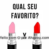 Coloca aqui nos comentários! Qual você gosta mais, vermelho ou rosa? ? #maquiagem #ahazou #batom