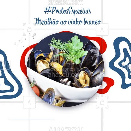 posts, legendas e frases de peixes & frutos do mar para whatsapp, instagram e facebook:  Depois de experimentar este prato, com certeza você vai querer um segundo! 😋
#mexilhao #frutosdomar #ahazoutaste  #pescados #peixes
