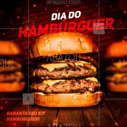 posts, legendas e frases de açougue & churrasco para whatsapp, instagram e facebook: No dia do hambúrguer, nada melhor do que preparar um belo hambúrguersão, e nós já preparamos um kit perfeito pra você! ??
#ahazoutaste #hamburguer #burguer #burger #food #comida #diadohamburguer #KitBurger #KitHamburguer #delivery #lanche #ahazoutaste #ahazoutaste 