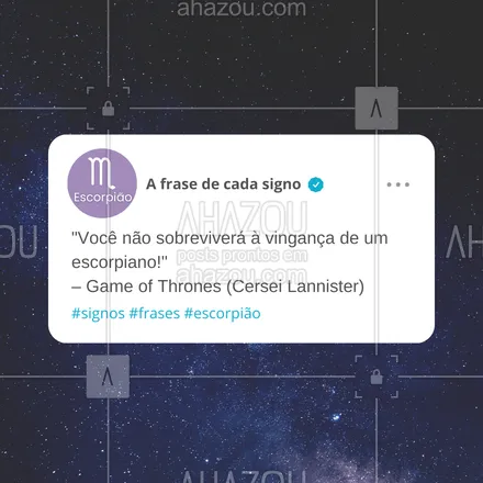 posts, legendas e frases de posts para todos para whatsapp, instagram e facebook: Escorpianos são intensos, leais e, quando traídos, são mestres em manter a vingança em seus corações. ♏
#ahazou #signos #signo #zodíaco #escorpião