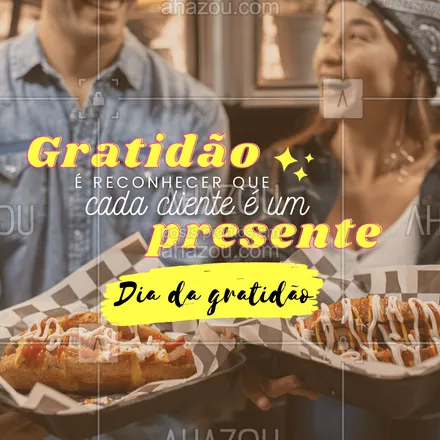posts, legendas e frases de assuntos variados de gastronomia para whatsapp, instagram e facebook:  E um grande presente! ?
#Gratidao #diadaGratidao #ahazoutaste  #gastronomia #foodlover #culinaria