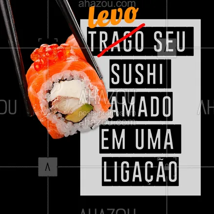 posts, legendas e frases de cozinha japonesa para whatsapp, instagram e facebook: Só ligar e a magia está feita! ? #sushi #ahazoutaste #temakeria #comidajaponesa